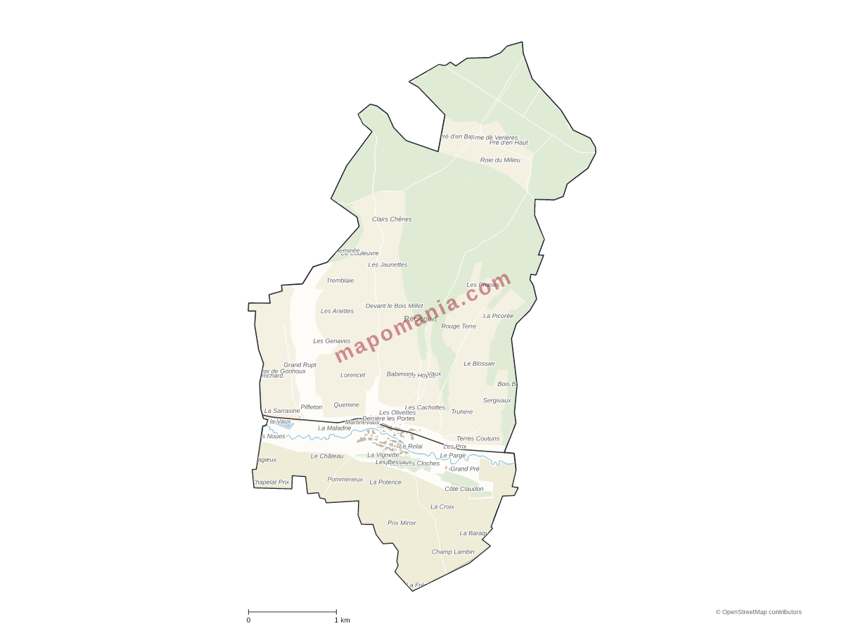 Carte de Récicourt à personnaliser