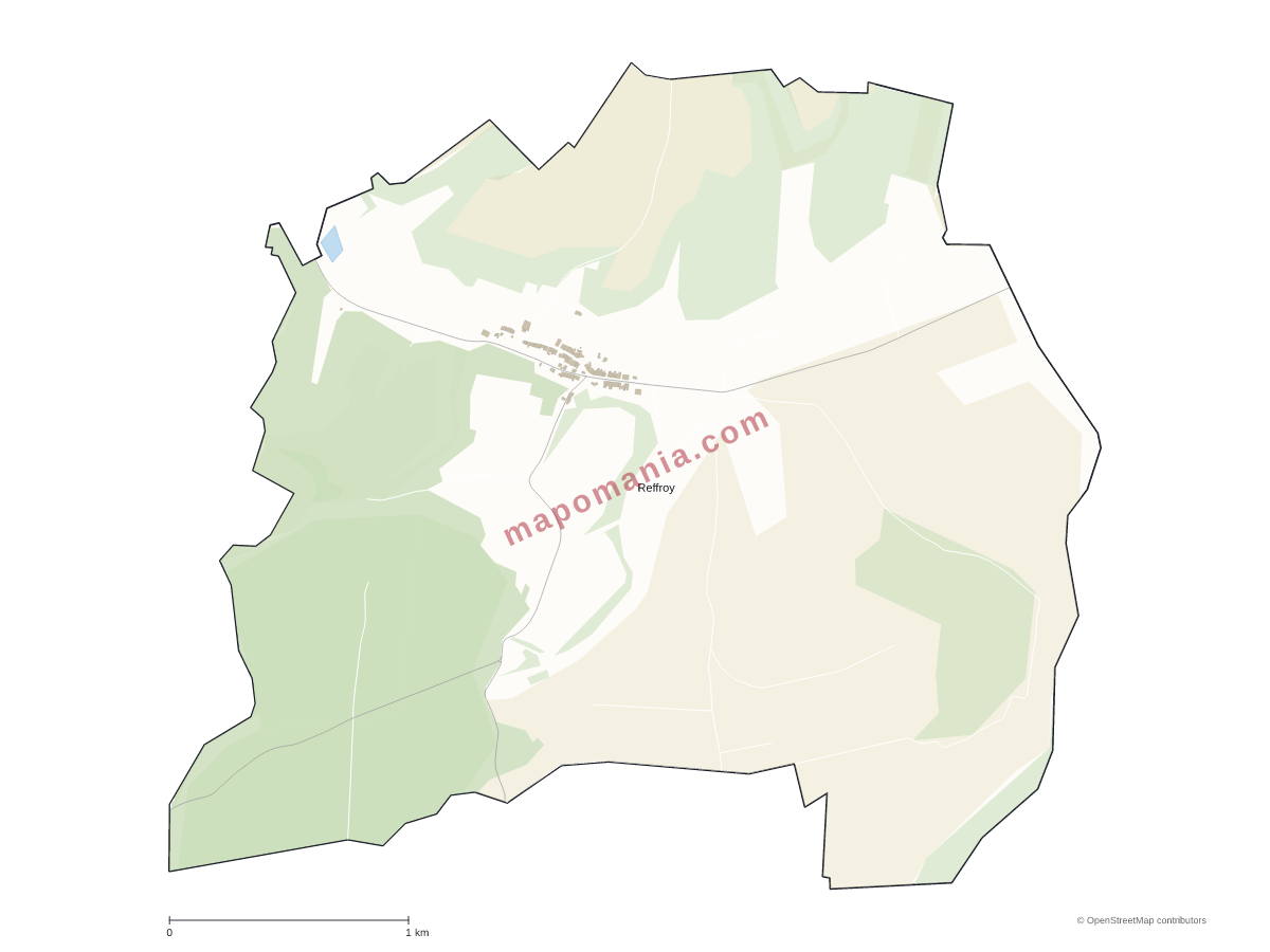 Carte de Reffroy à personnaliser