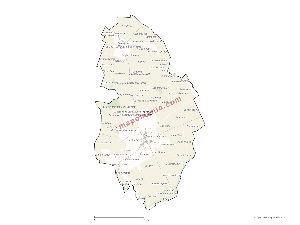Carte de Rembercourt-Sommaisne à personnaliser