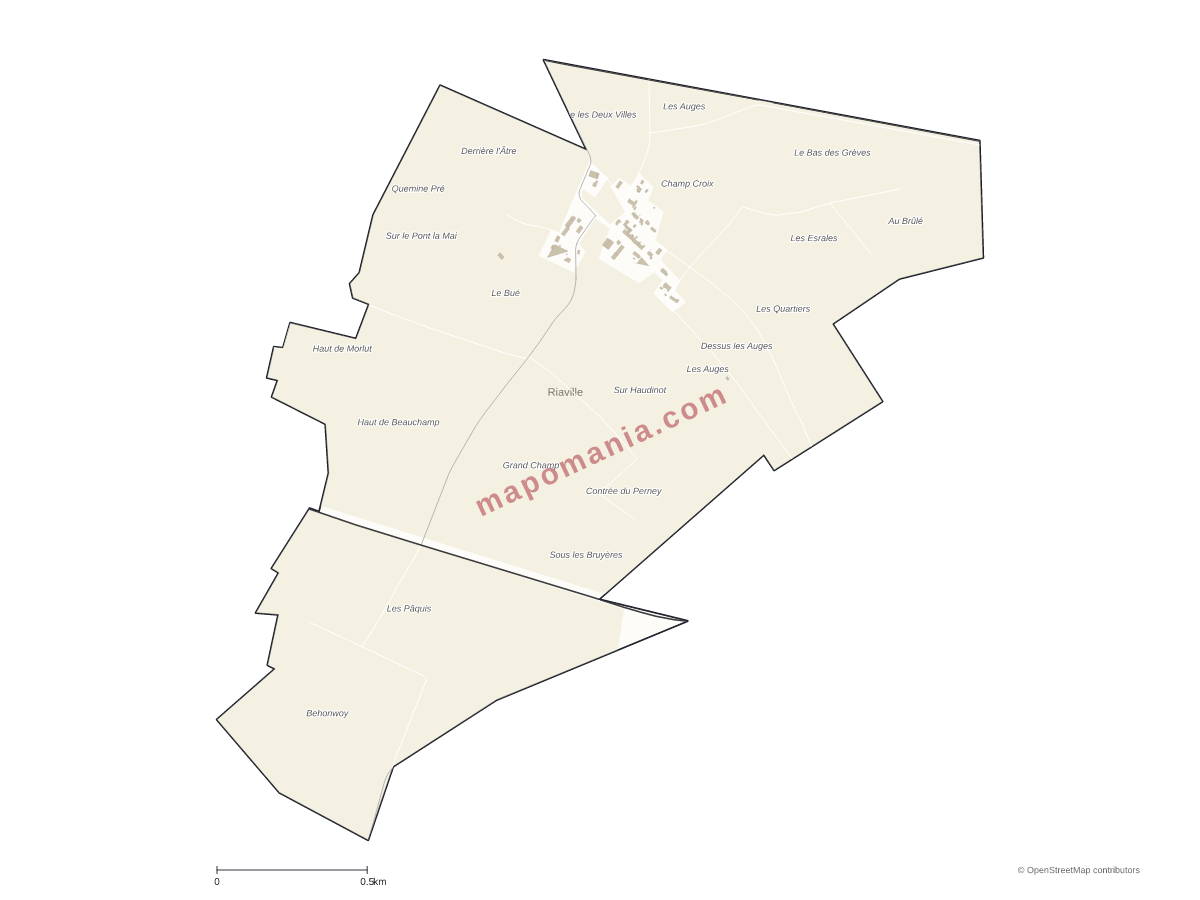Carte de Riaville à personnaliser