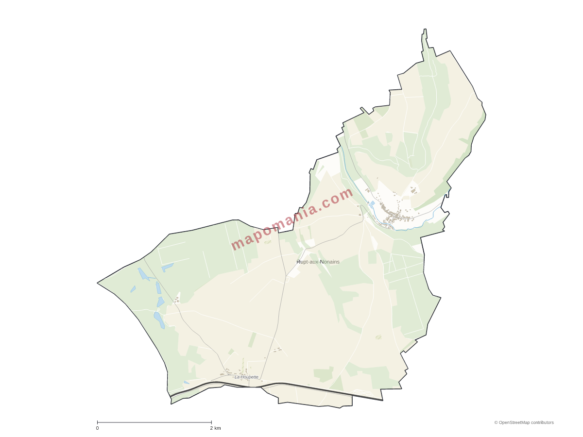 Carte de Rupt-aux-Nonains à personnaliser