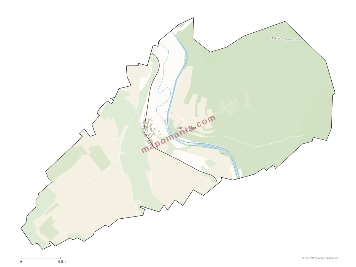 Carte de Saint-Amand-sur-Ornain à personnaliser