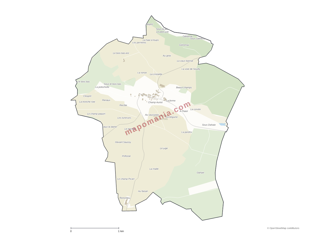 Carte de Saint-André-en-Barrois à personnaliser