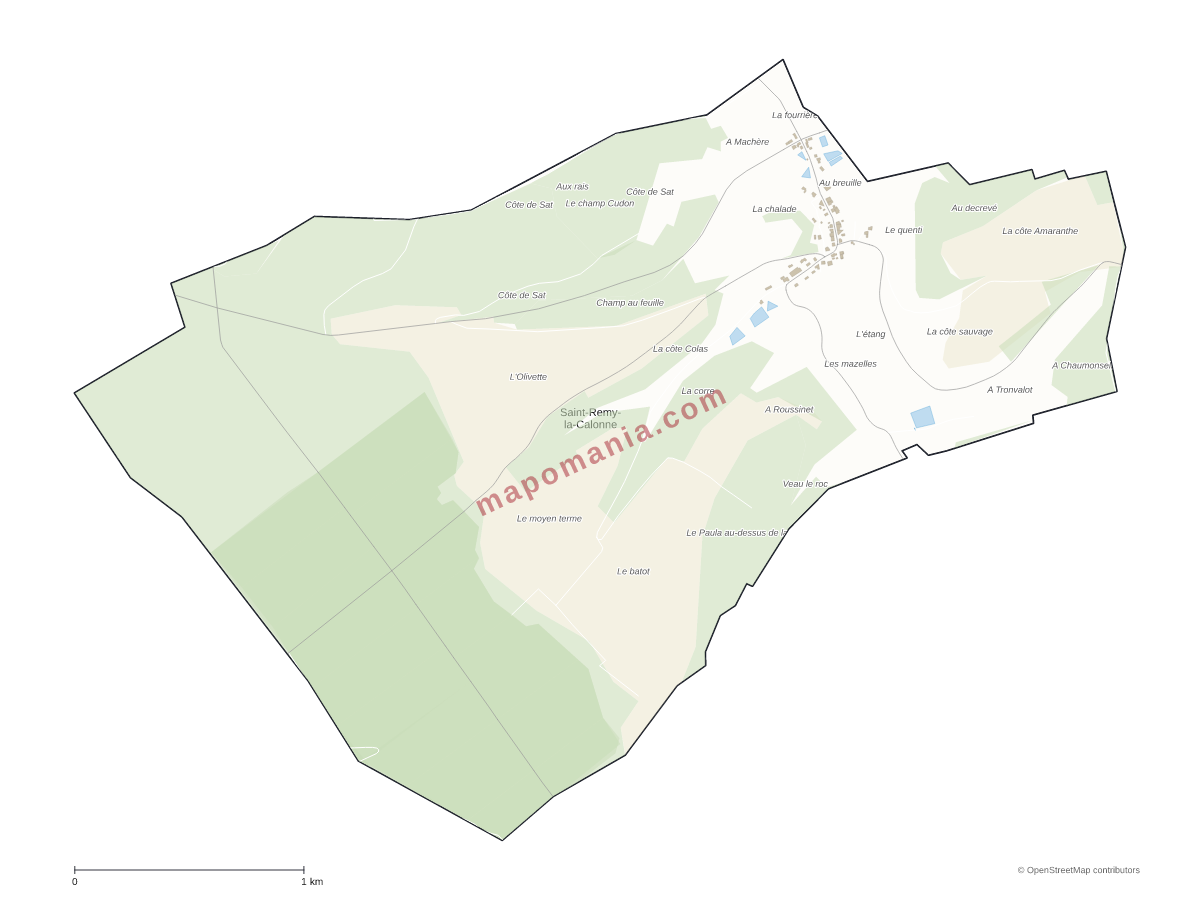 Carte de Saint-Remy-la-Calonne à personnaliser