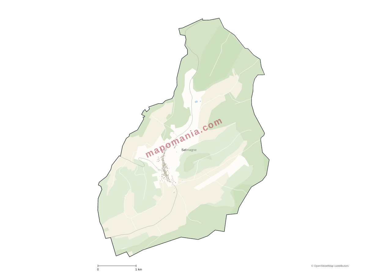 Carte de Salmagne à personnaliser