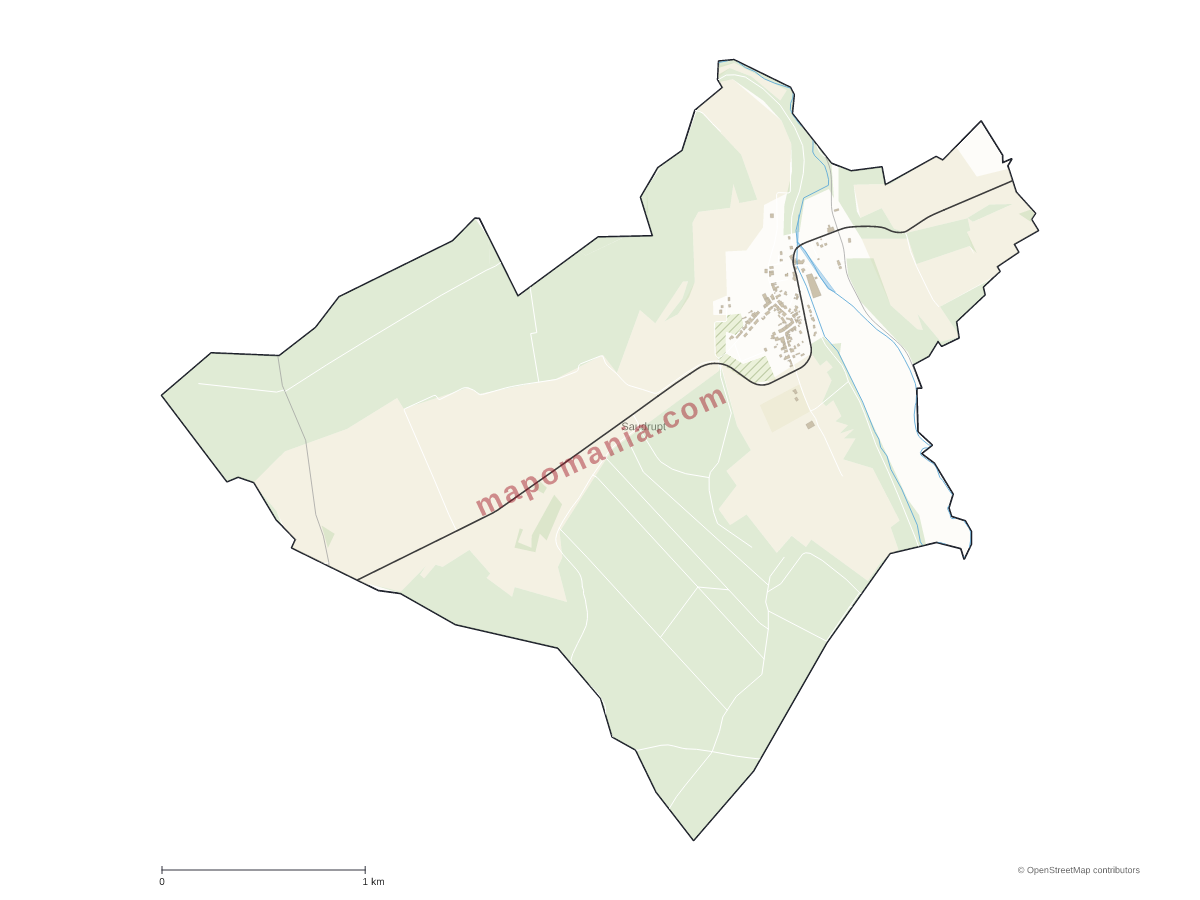 Carte de Saudrupt à personnaliser