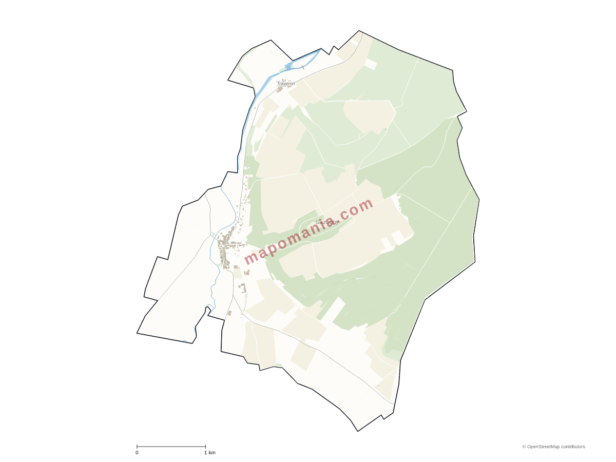 Carte de Sauvigny à personnaliser