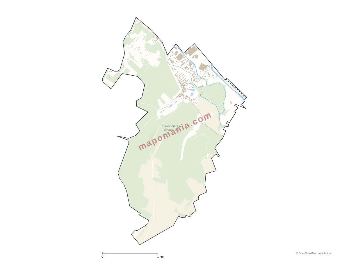 Carte de Savonnières-devant-Bar à personnaliser