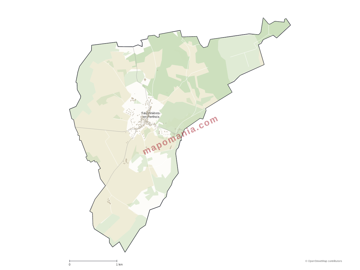 Carte de Savonnières-en-Perthois à personnaliser