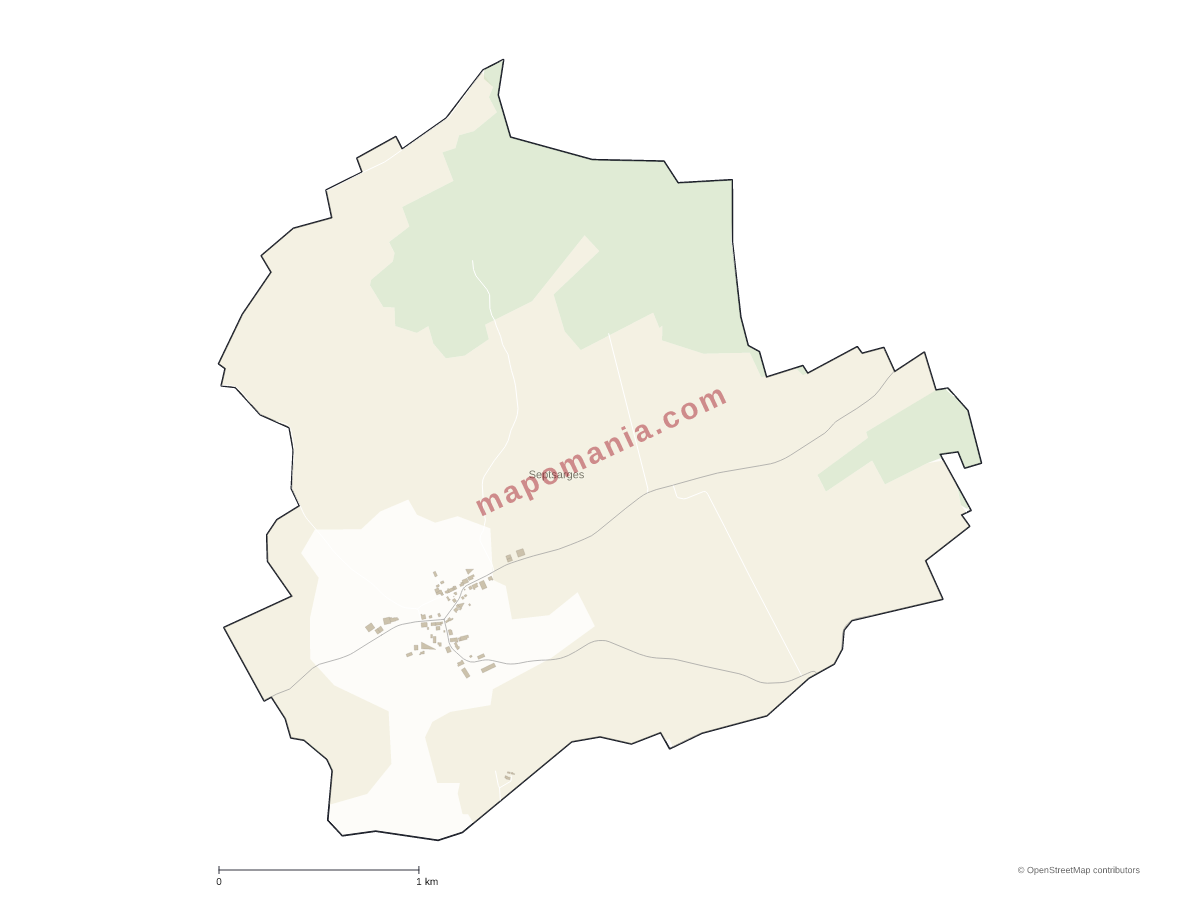Carte de Septsarges à personnaliser