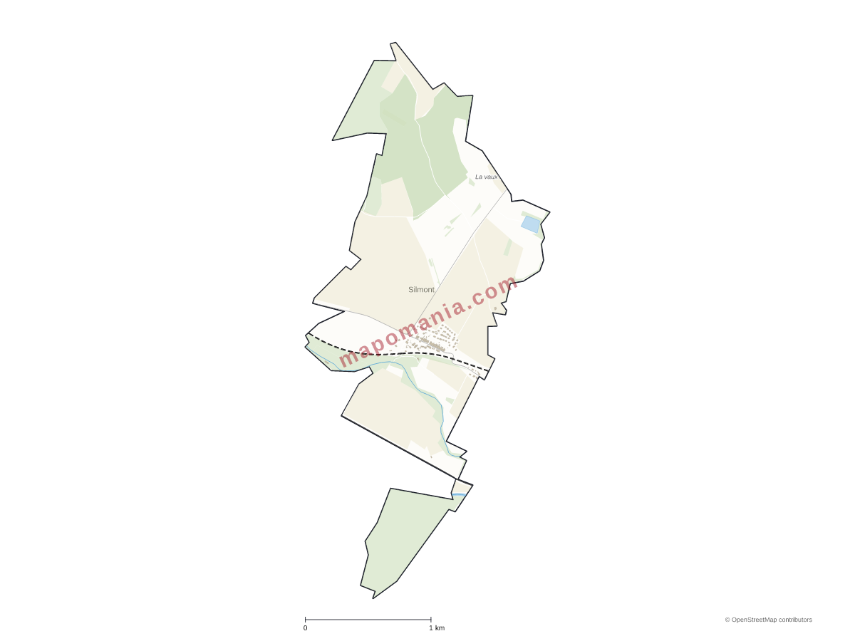 Carte de Silmont à personnaliser