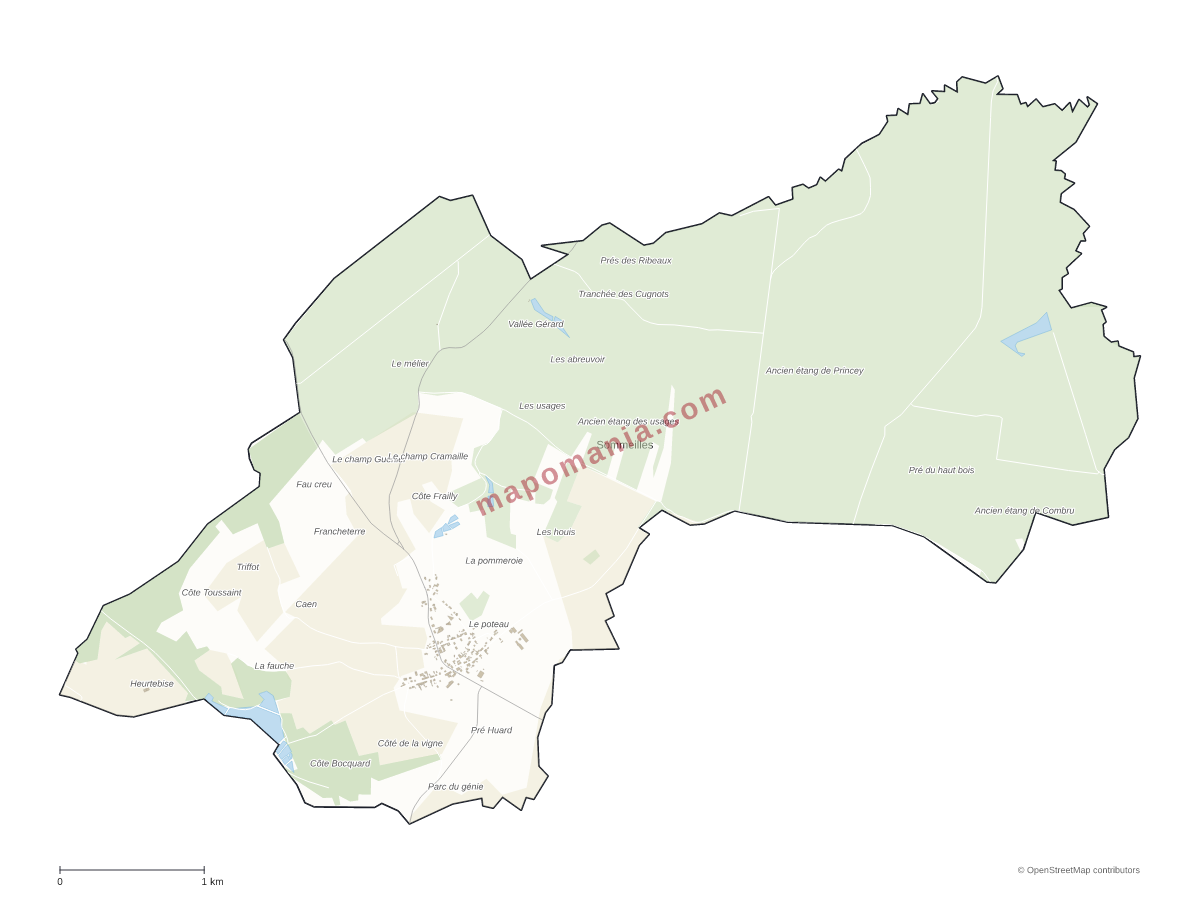 Carte de Sommeilles à personnaliser