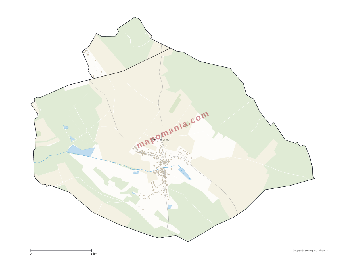 Carte de Sommelonne à personnaliser