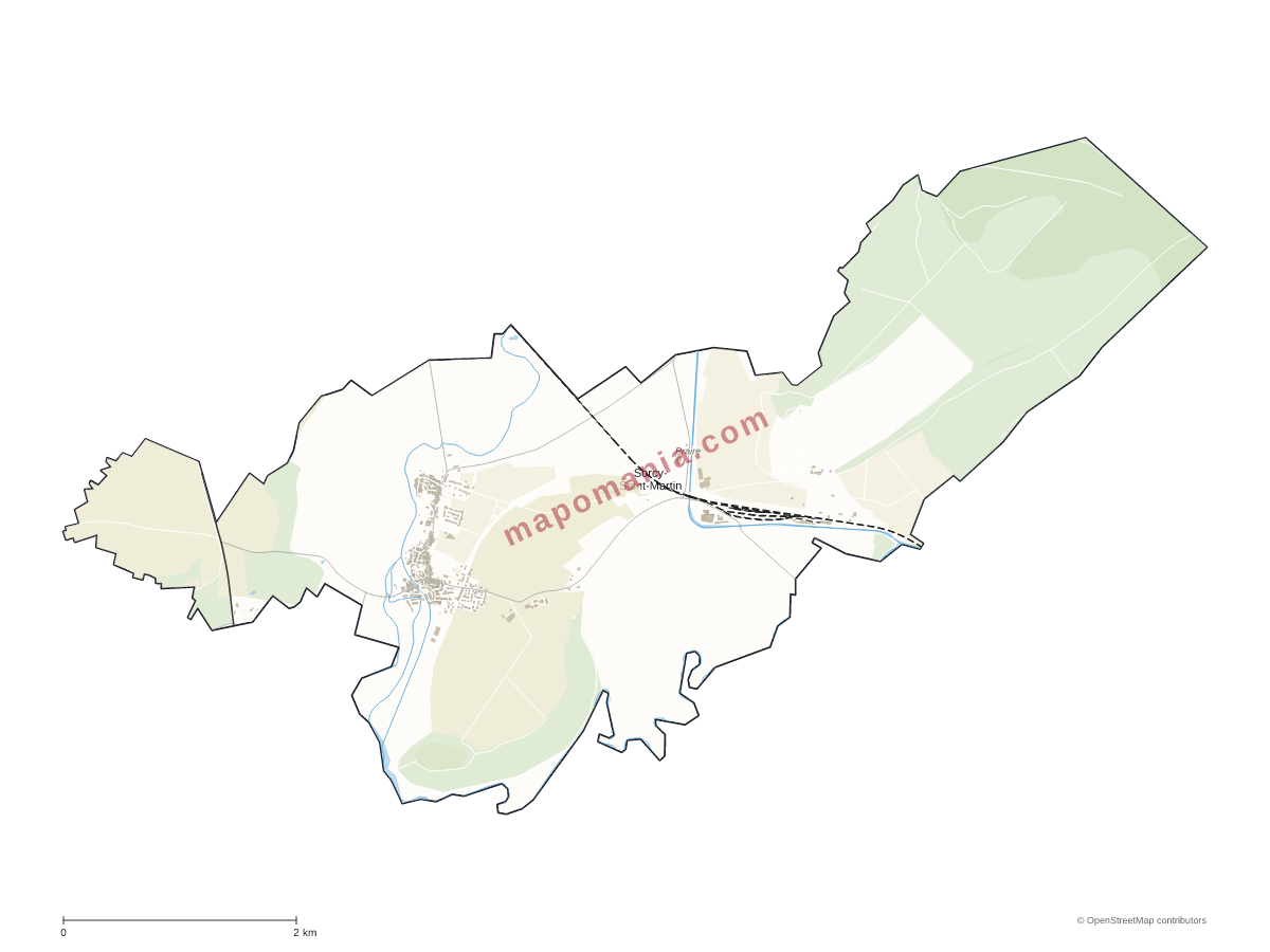 Carte de Sorcy-Saint-Martin à personnaliser