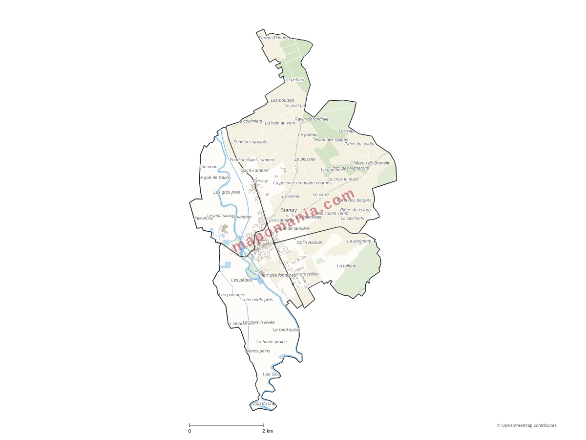 Carte de Stenay à personnaliser