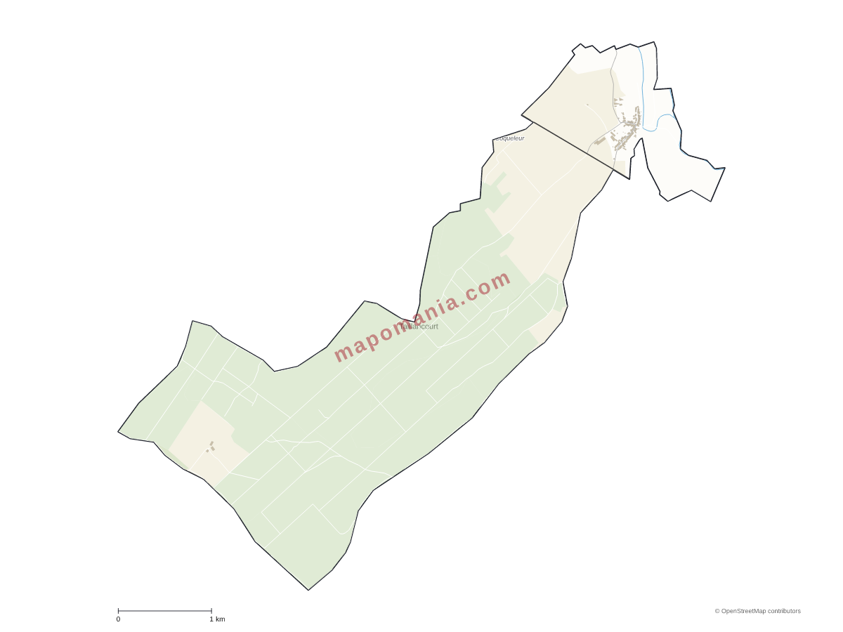 Carte de Taillancourt à personnaliser