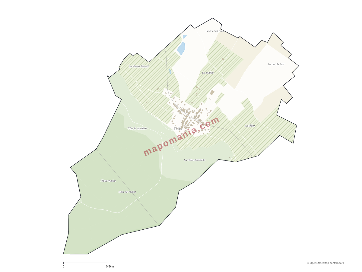 Carte de Thillot à personnaliser