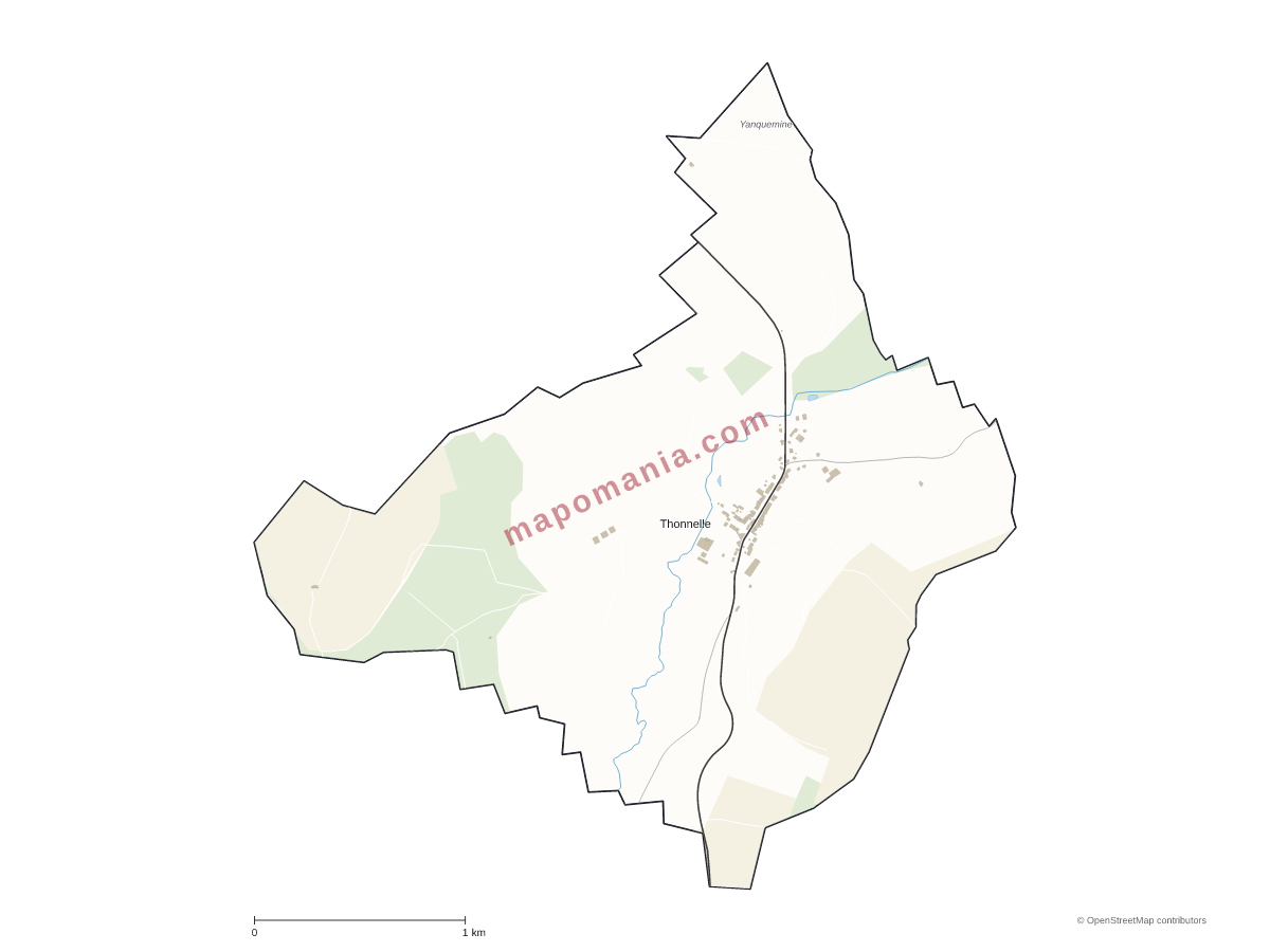 Carte de Thonnelle à personnaliser