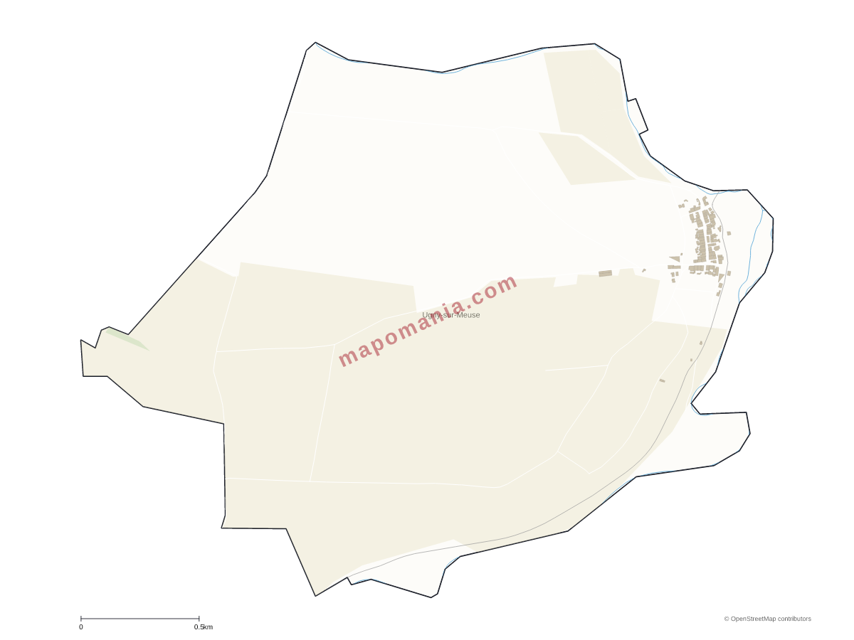 Carte de Ugny-sur-Meuse à personnaliser