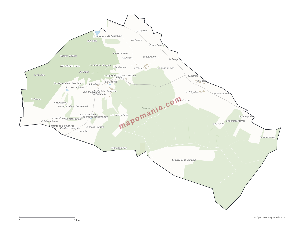 Carte de Vauquois à personnaliser