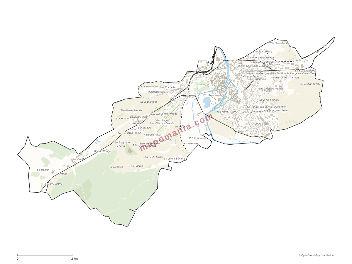 Carte de Verdun à personnaliser