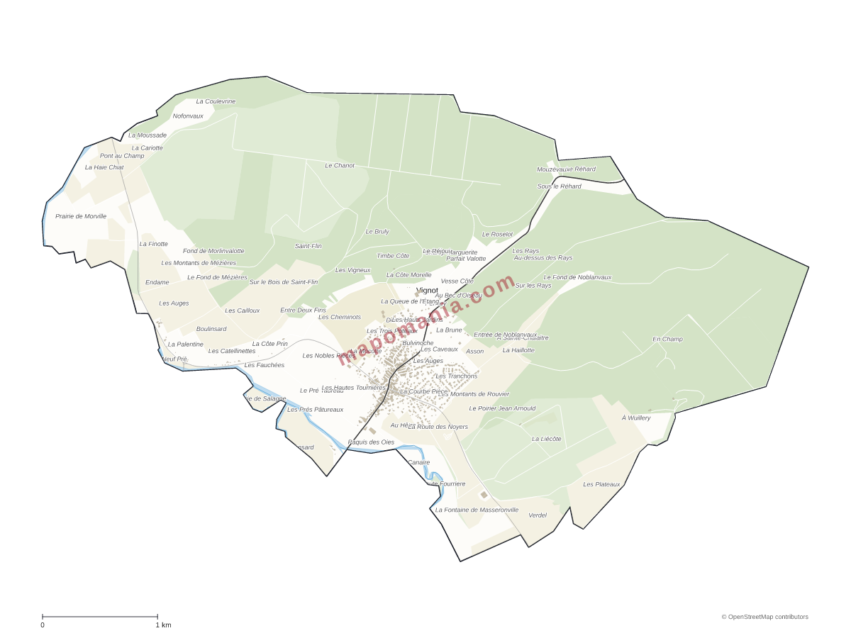 Carte de Vignot à personnaliser