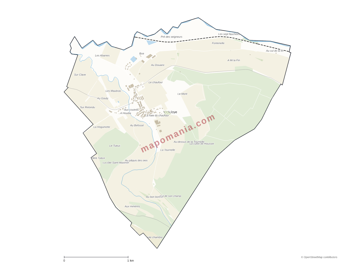 Carte de Villécloye à personnaliser