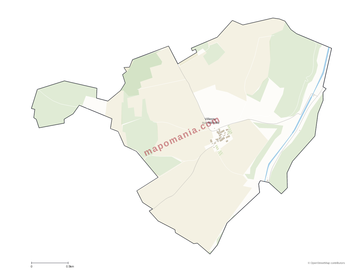 Carte de Villeroy-sur-Méholle à personnaliser