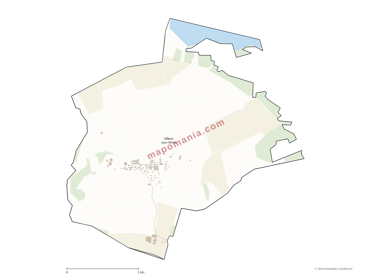 Carte de Villers-aux-Vents à personnaliser