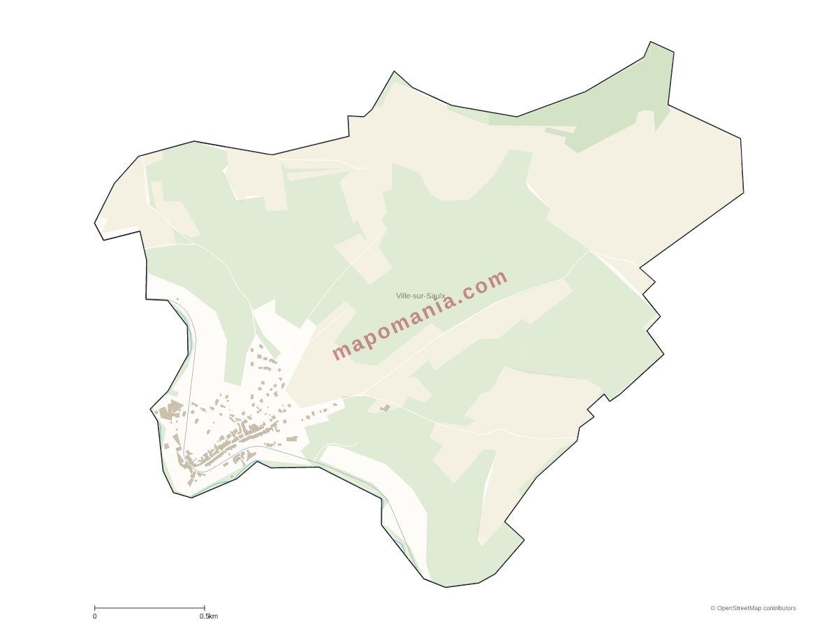 Carte de Ville-sur-Saulx à personnaliser