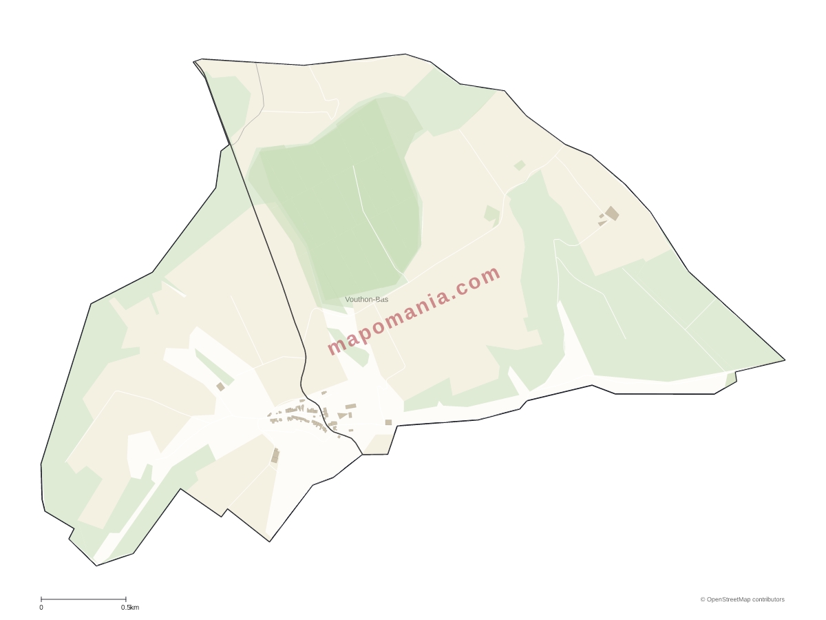 Carte de Vouthon-Bas à personnaliser