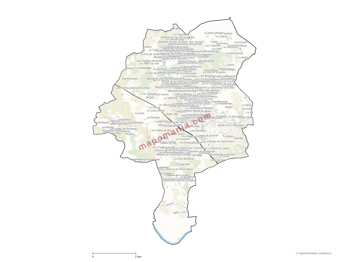 Carte de Allaire à personnaliser