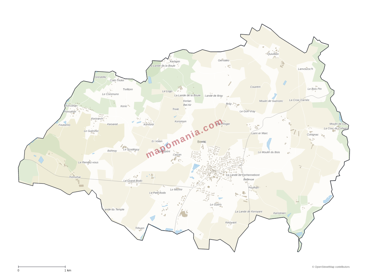 Carte de Berric à personnaliser