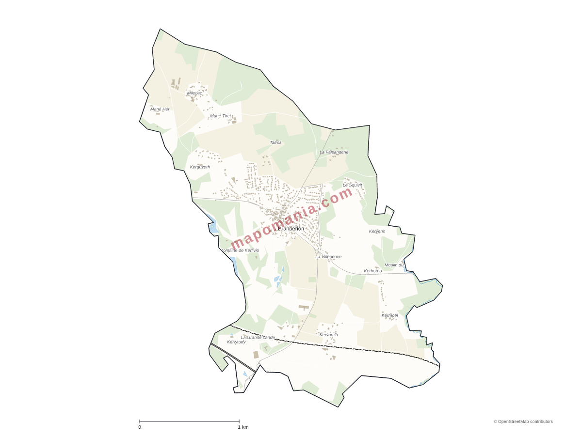 Carte de Brandérion à personnaliser
