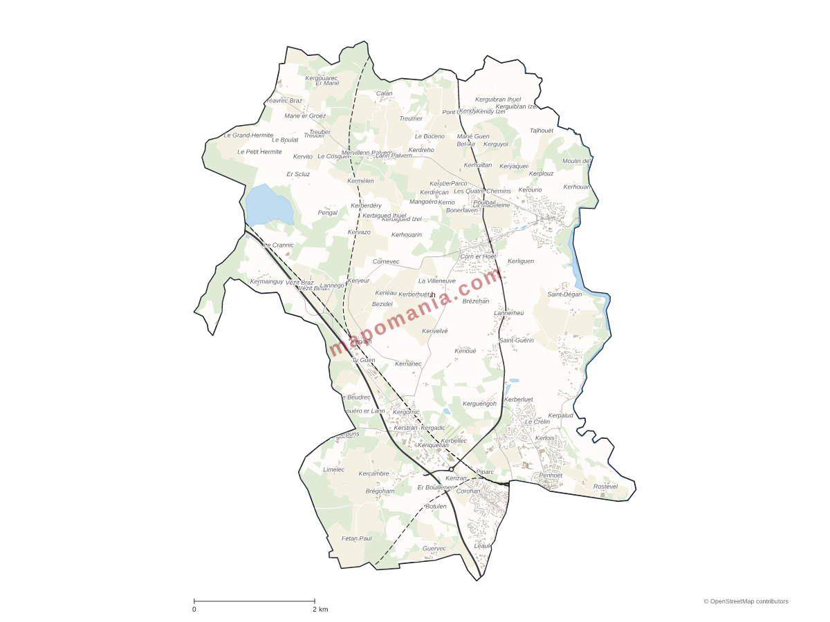 Carte de Brech à personnaliser
