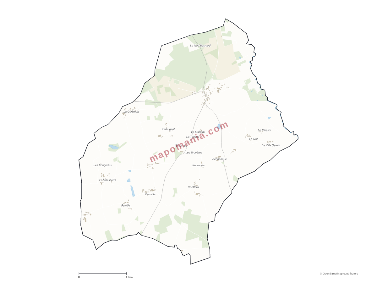 Carte de Brignac à personnaliser