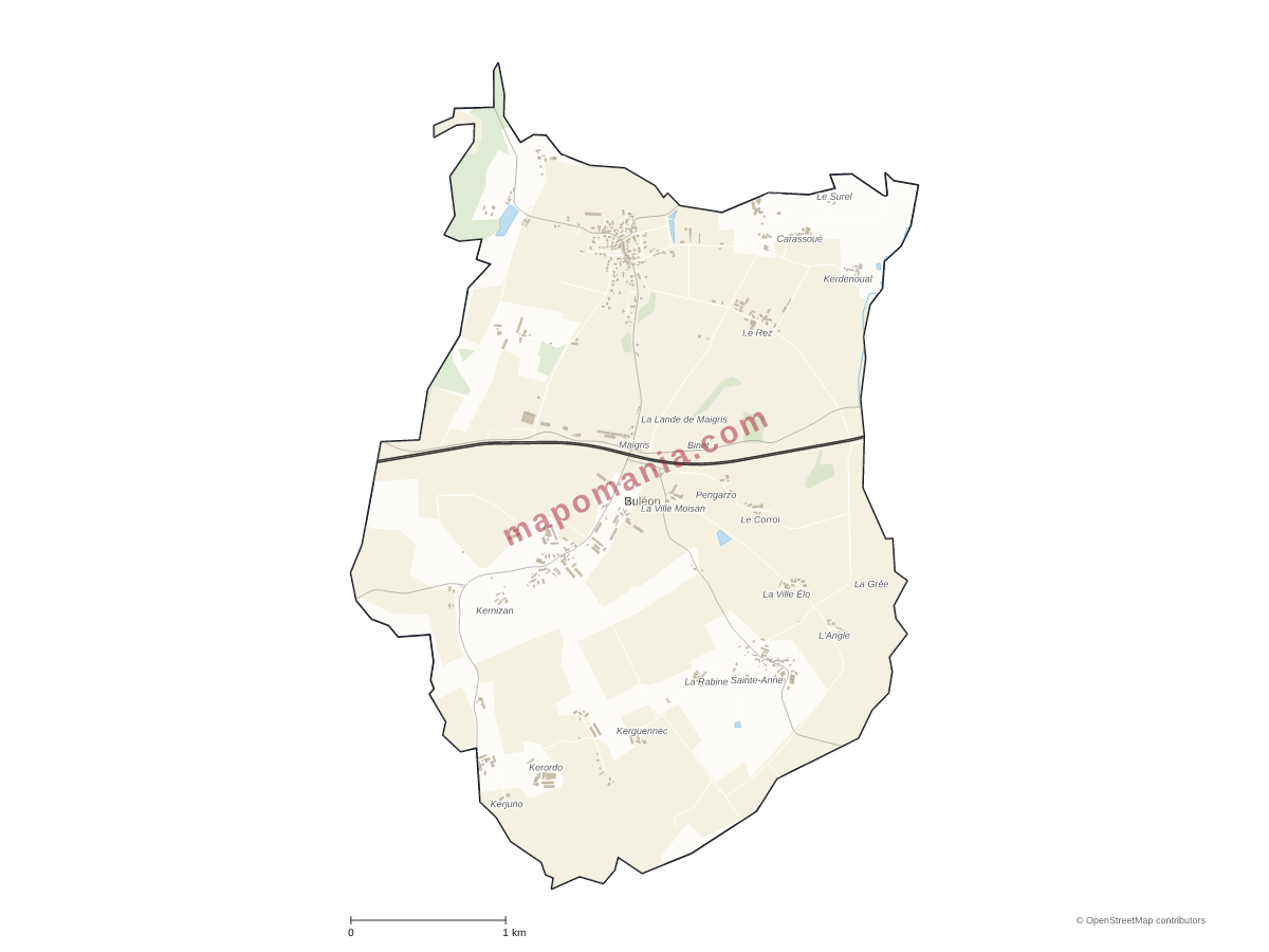 Carte de Buléon à personnaliser
