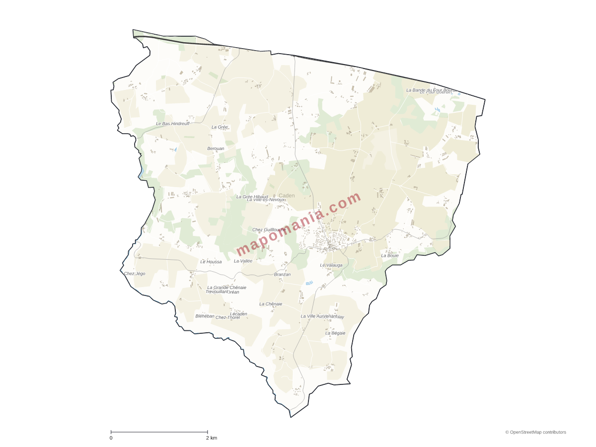 Carte de Caden à personnaliser