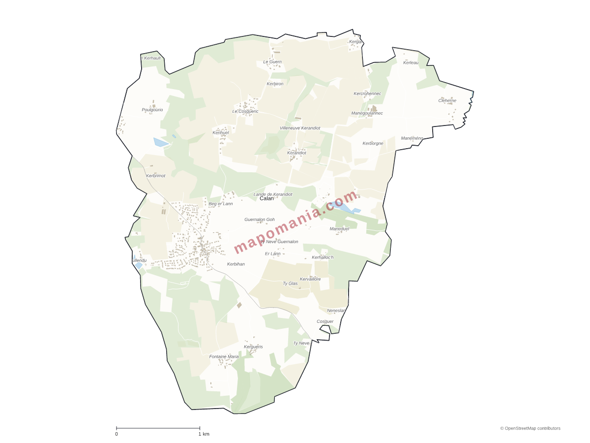 Carte de Calan à personnaliser