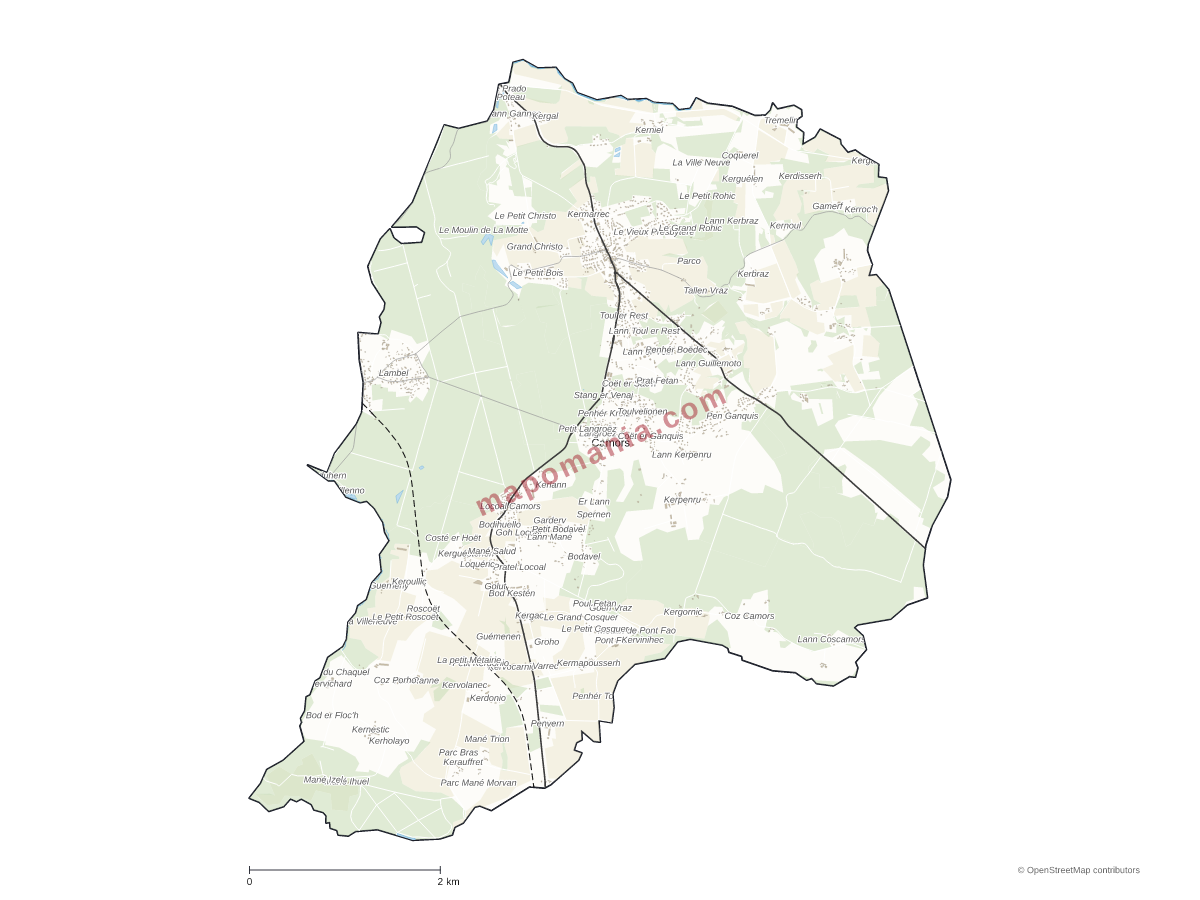 Carte de Camors à personnaliser