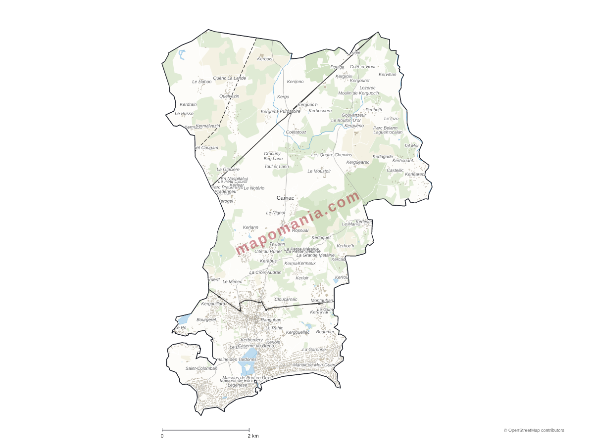 Carte de Carnac à personnaliser
