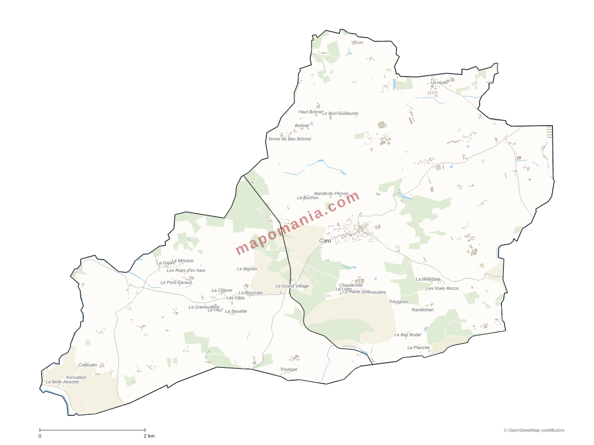 Carte de Caro à personnaliser