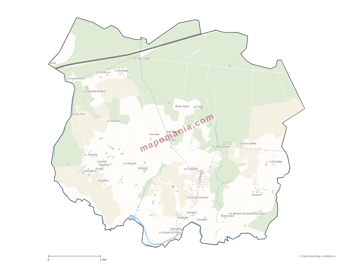 Carte de Le Cours à personnaliser