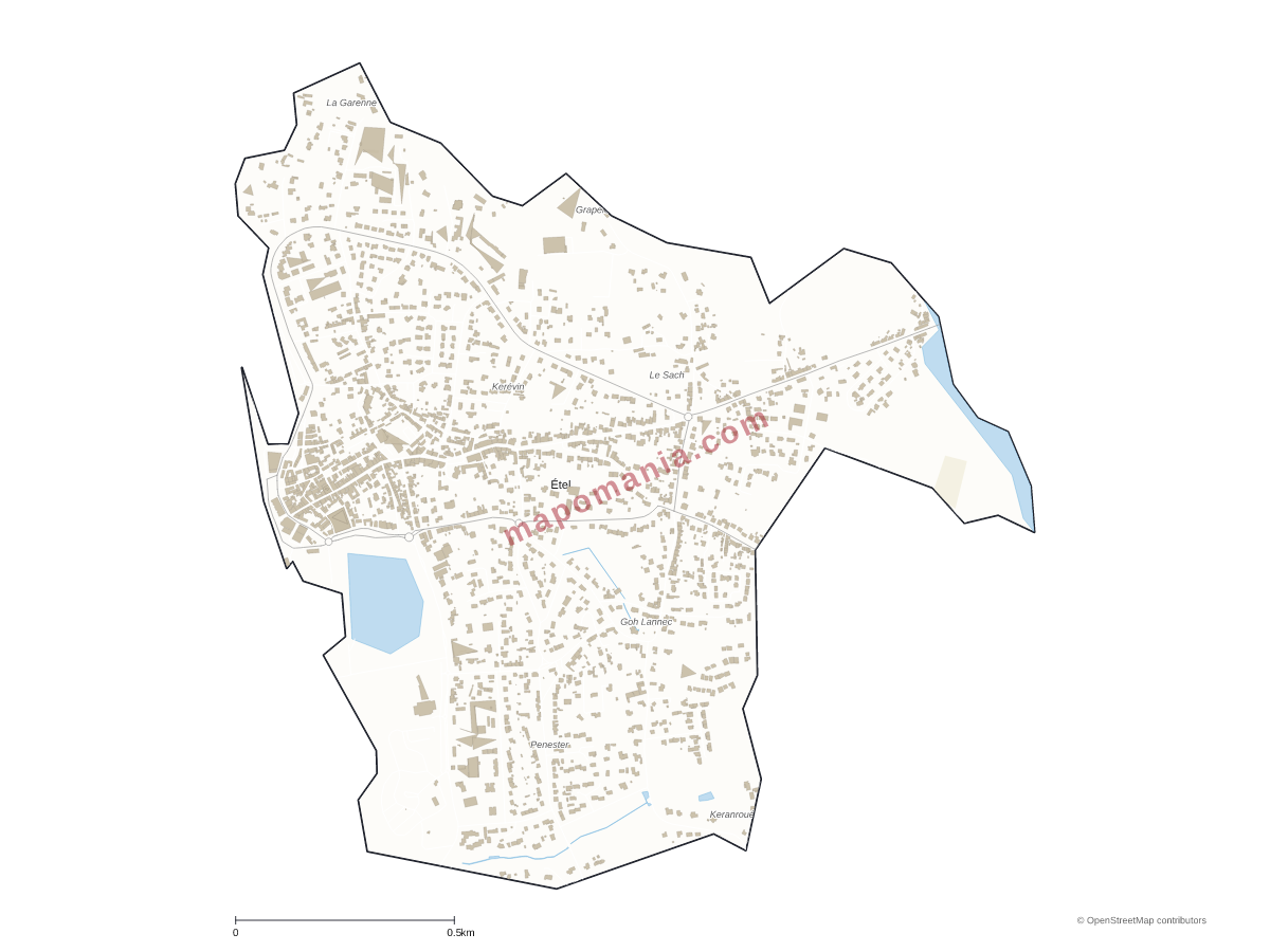Carte de Étel à personnaliser