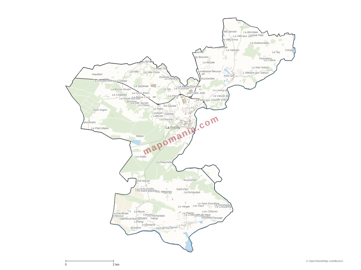 Carte de La Gacilly à personnaliser