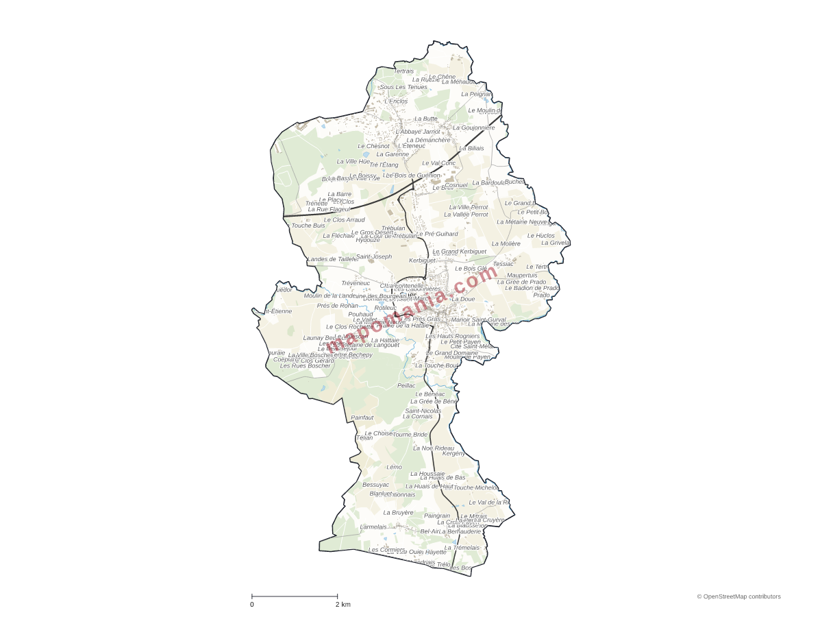 Carte de Guer à personnaliser
