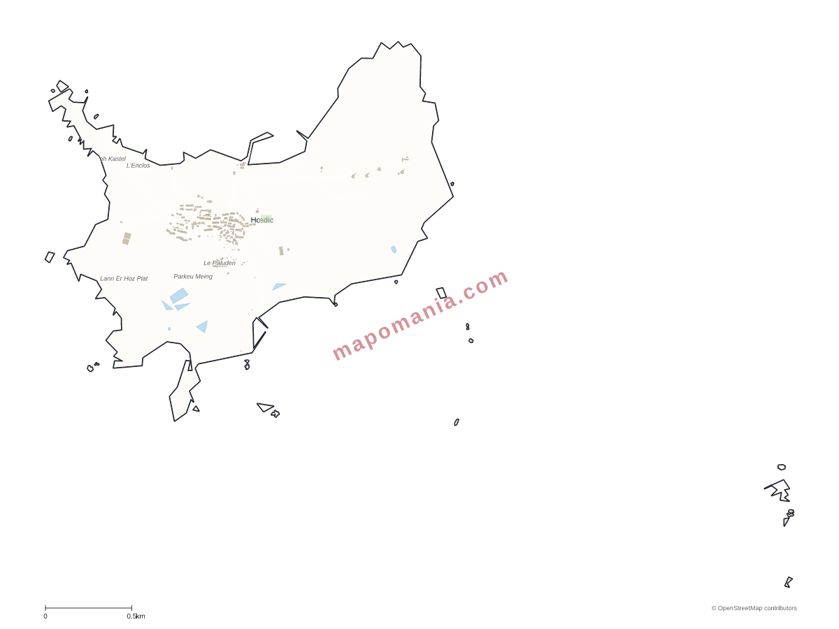Carte de Hœdic à personnaliser