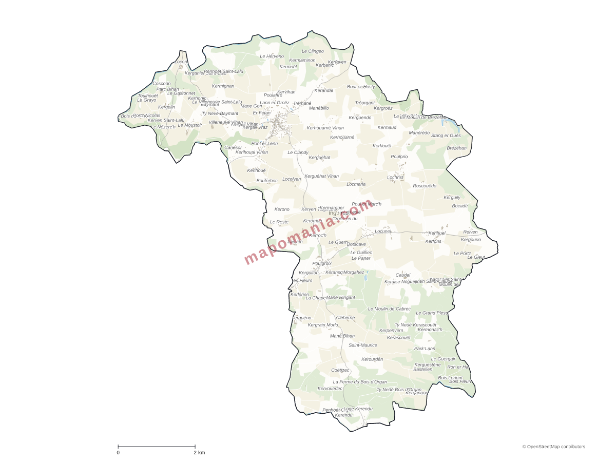 Carte de Inguiniel à personnaliser