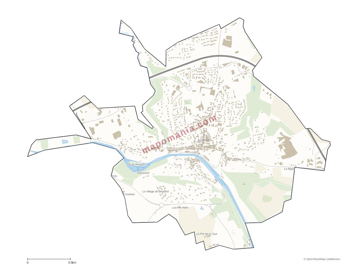 Carte de Josselin à personnaliser