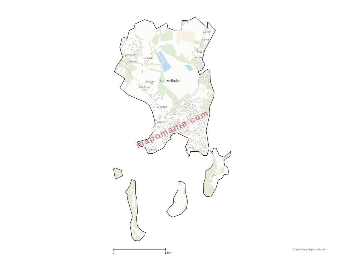 Carte de Larmor-Baden à personnaliser